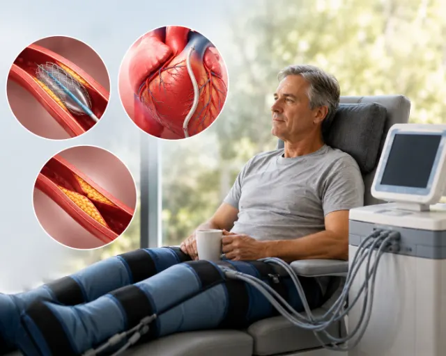 Stent ve bypass sonrası EECP tedavisi alan hasta